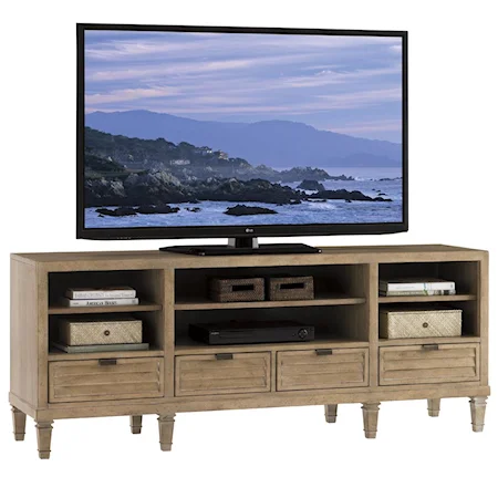 Spanish Bay Entertainment Console with Four Drawers